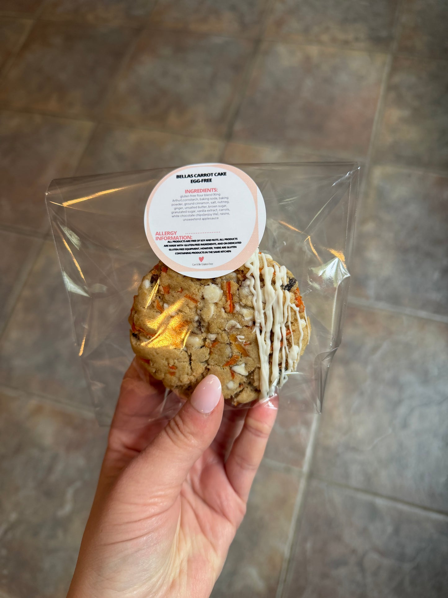 EGG-FREE Bella's Carrot Cake Cookie
